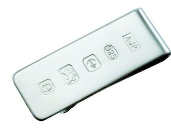 Hallmarked Sterling Silver Money Clip or Bill Fold
