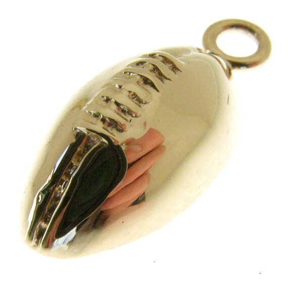 9 Carat Gold Rugby Ball Charm Fully Hallmarked - Gold Rugby Ball Pendant 9 Carat Gold Rugby Ball Charm Fully Hallmarked - Gold Rugby Ball Pendant