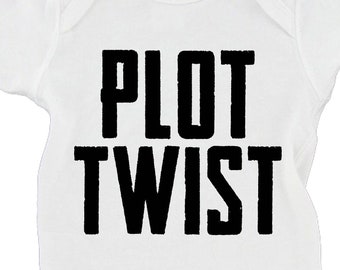 Plot Twist Movie Fan Cute Funny Baby Announcement Baby Bodysuit