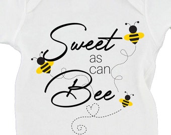 Sweet As Can Bee | Baby Shower | New Baby | Baby Announcement | Baby Bodysuit