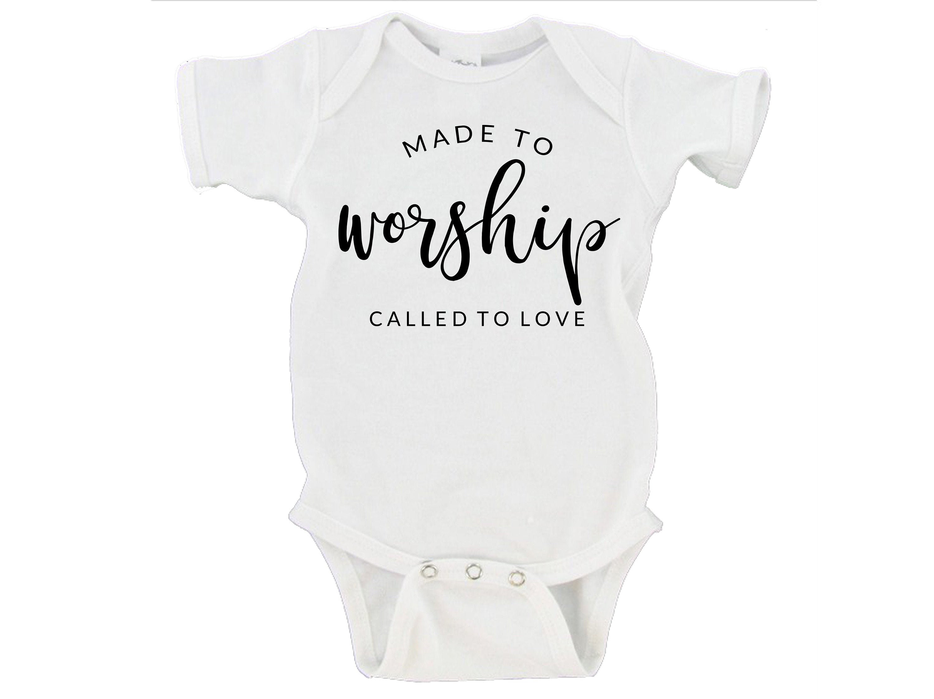 Made To Worship Called To Love Christian Baby Bodysuit Made To Worship Called To Love Christian Baby Bodysuit