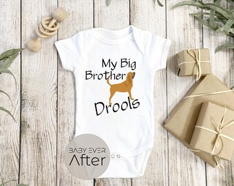 Dog Sibling Baby Bodysuit | Bloodhound My Big Brother or Sister
