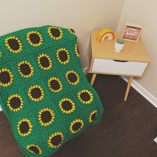 Sunflower Blanket Etsy