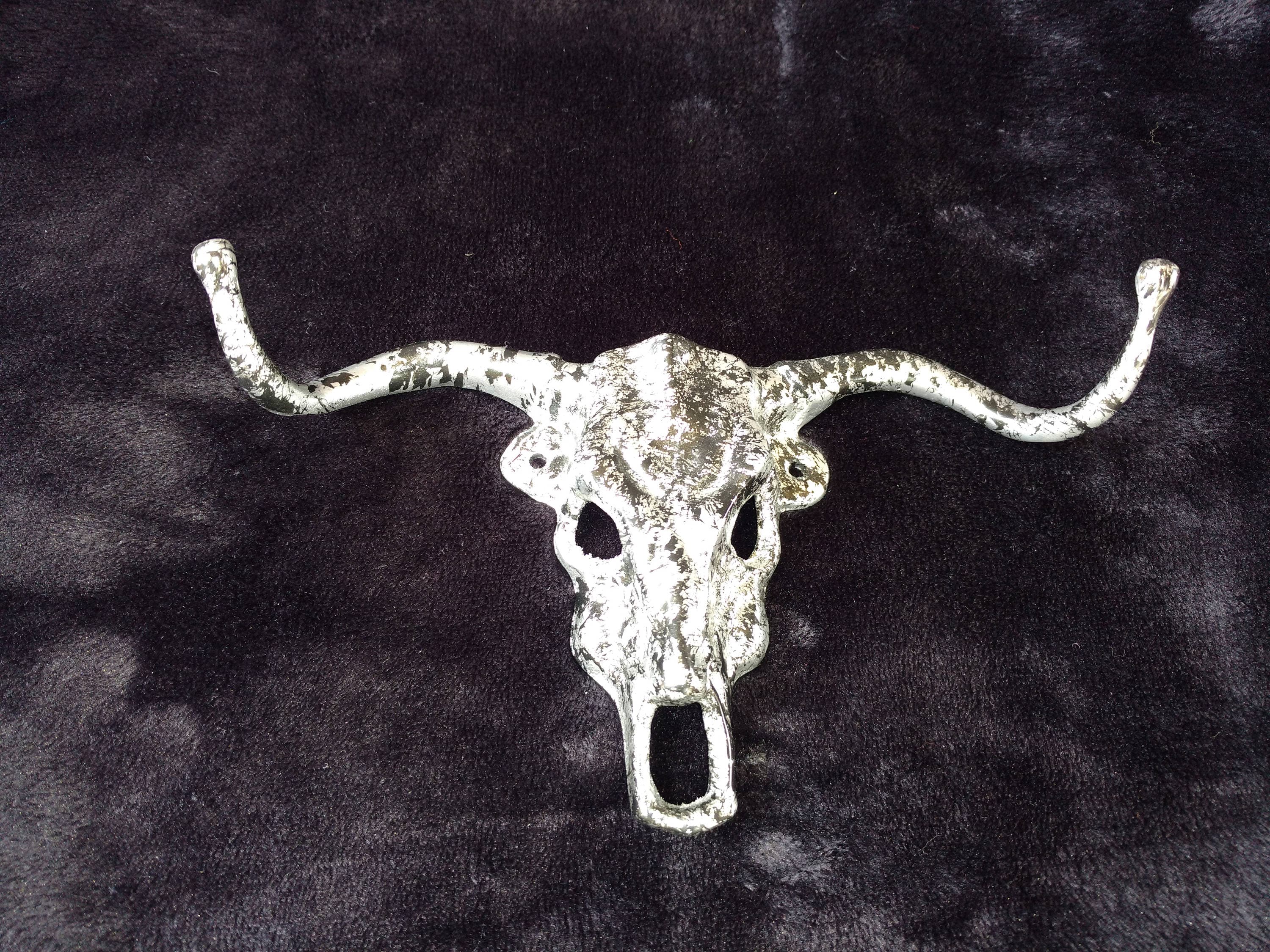 Vintage Metal Steer/Cow Skull Refined Free Shipping Etsy.de
