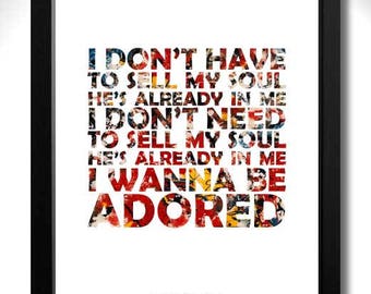 I Wanna Be Adored Etsy