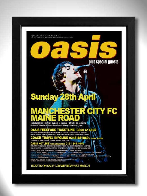OASIS LIVE AT MAINE ROAD MANCHESTER LIAM NOEL GALLAGHER GIANT ART PRINT POSTER