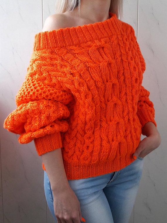 Hand Knit Sweater Women's Sweater Knitted Pullover | Etsy