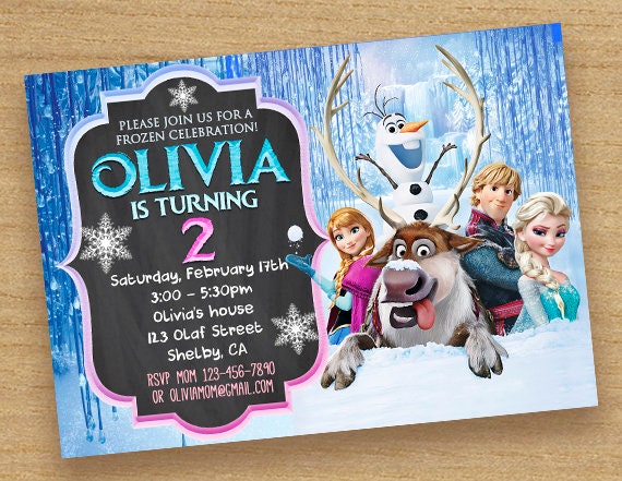 frozen invitation frozen birthday invite frozen princess etsy disney frozen invitations