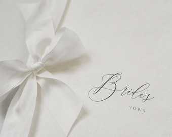 Bride & Groom Wedding Vow Books | Set of Vow Books Silk Ribbon | Personalised Our Vows | Bridal Gift | Engaged | Personalised Wedding Gift