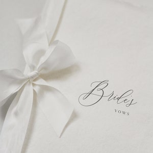 Libros de votos matrimoniales para novios / Juego de libros de votos con cinta de seda / Nuestros votos personalizados / Regalo nupcial / Comprometidos / Regalo de boda personalizado