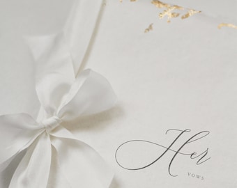 His & Hers Set Wedding Vow Books | Set of Vow Books Silk Ribbon | Personalised Our Vows | Bridal Gift | Engaged | Personalised Wedding Gift