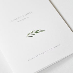 Watercolour Wedding Order of Service Ceremony Programme | Order of the Day Programme | Wedding Programme