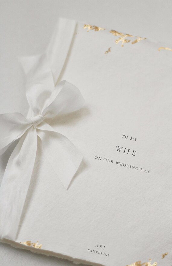 Husband & Wife Set Wedding Vow Books | Set of Vow Books Silk Ribbon | Personalised Vows | Personalised Bride Groom Wedding Gift