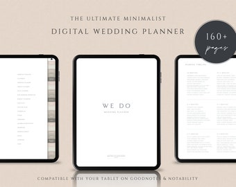 Digital Wedding Planner | Wedding Planner for GoodNotes | iPad Wedding Journal | Minimalist Wedding Planner | Wedding Planner Organiser