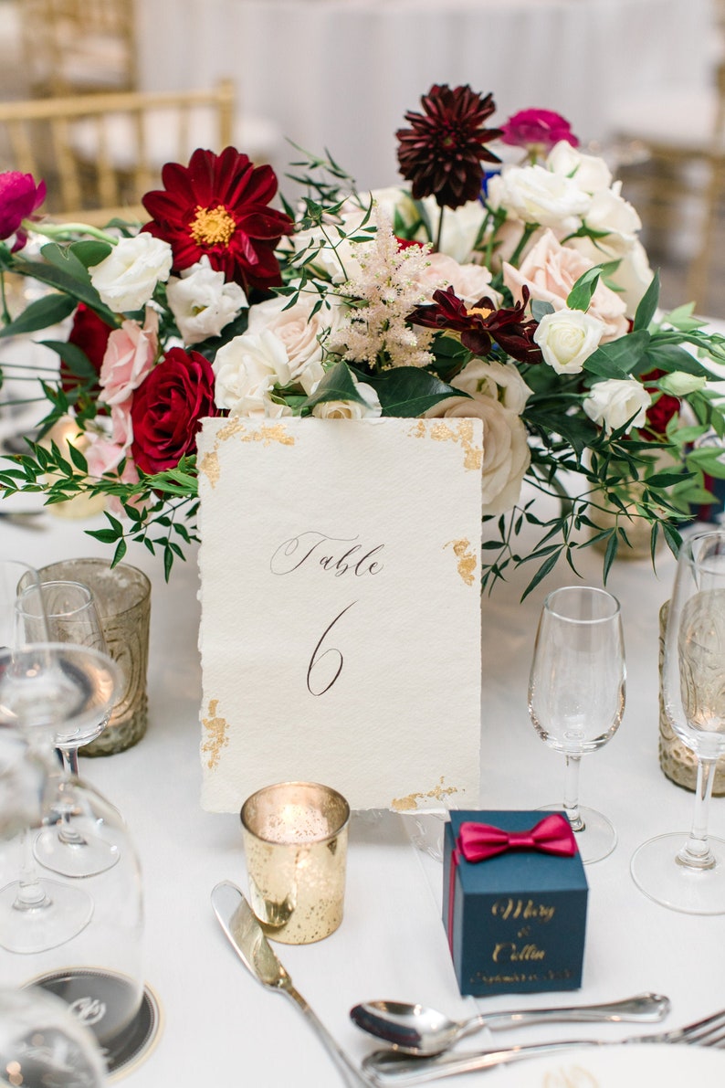 Wedding Table Numbers Wedding Table Names with Modern | Etsy