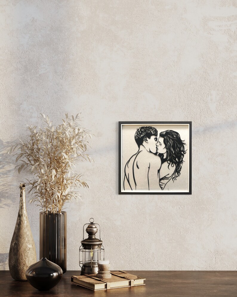 Romantic Wall Art Romantic Décor Couple Wall Art Kissing Etsy UK
