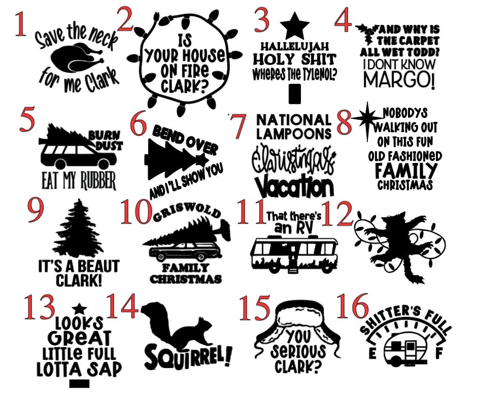 National Lampoons Christmas Vacation / Vinyl / Ornament Decals Etsy