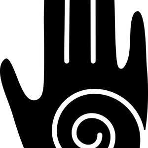 Healing Hand Vinyl Decal, Hand Print Decal, Hand Print Sticker