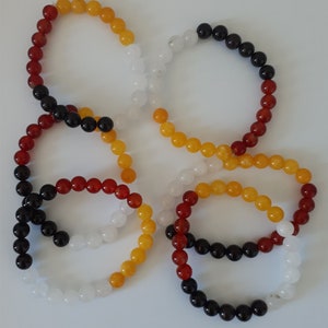 Four Directions Natural  Stone Bracelet, 8mm Bead Stretch Bracelet, Medicine Wheel
