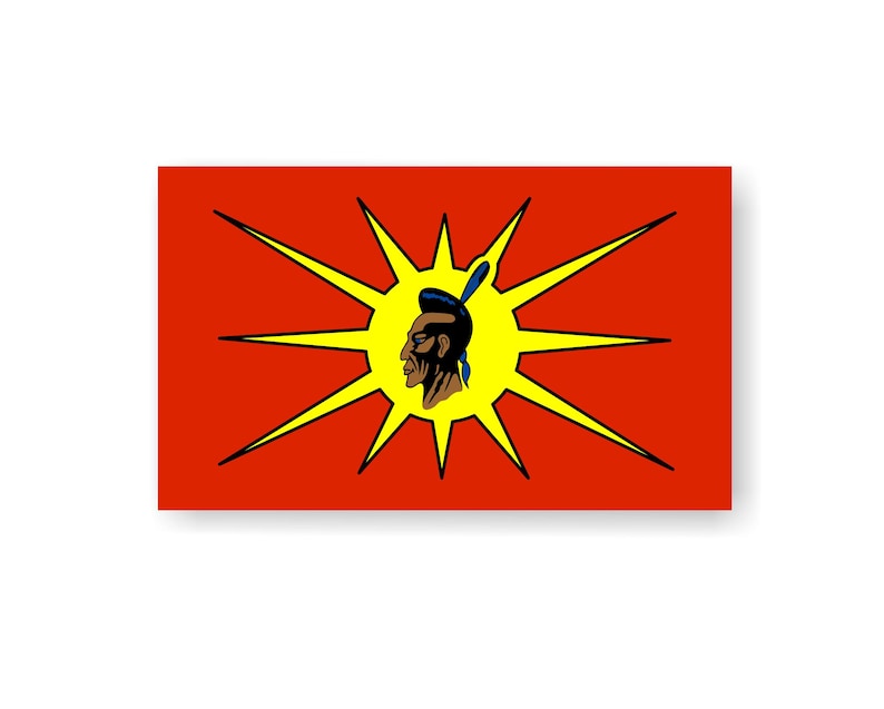 Mohawk Warrior Flag Stickermohawk Warrior Magnet - Etsy