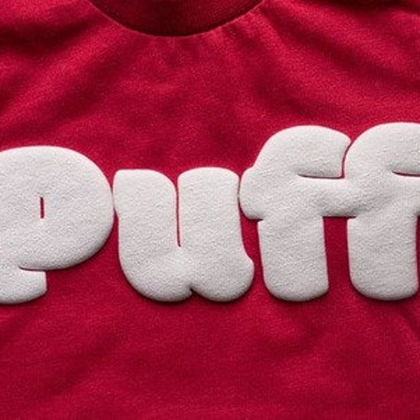 Custom Puff Print, 3D Puff HTV, Custom Iron On Letters, Custom Puff Design, Personalized Text, Ready To Press, Puff Prints