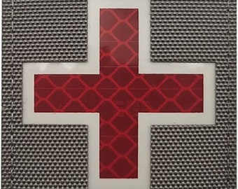 Medic Cross, First Aid, Reflective Tactical Medical Patch, Cross EMS, EMT