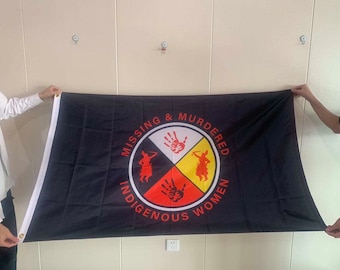 MMIWG Flag, Medicine Wheel Flag, No More Stolen Sisters, Missing and Murdered Indigenous Women Flag