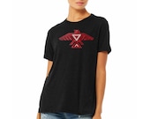 Thunderbird Sequin Iron-On Patch,Red Sequin Thunderbird Patch