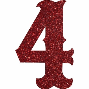 2pcs Heat Transfer Numbers, Custom Iron On Glitter Numbers, Iron On Transfer, Ready to Press, Varsity Iron On Numbers, DIY Clothing