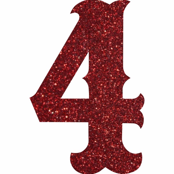 Pack of Iron On Numbers, Custom Iron On Glitter Number, Iron On Transfer, Heat Transfer Decal, Ready To Press