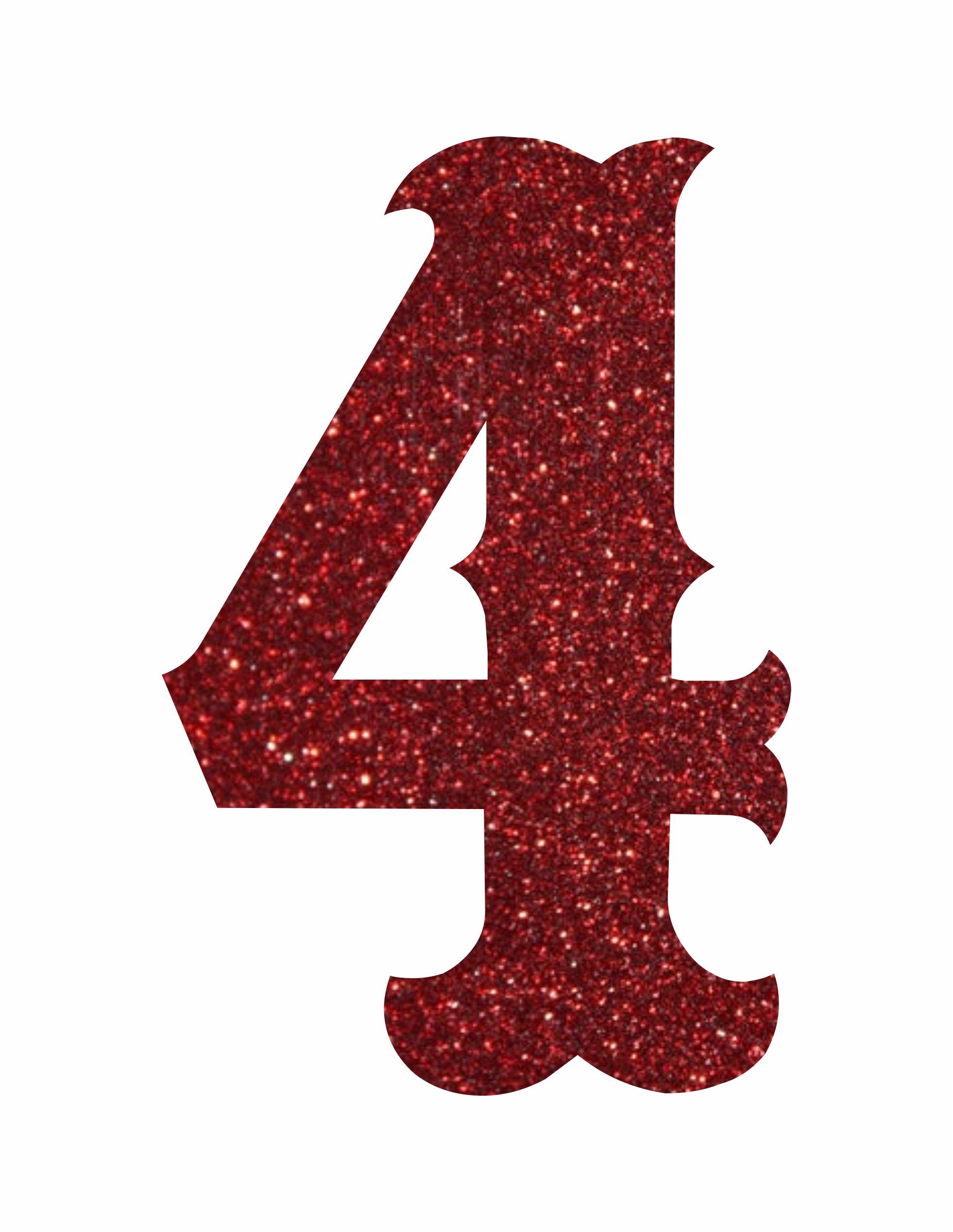 Custom Iron on Glitter Numbercustom Iron on Number Iron on Etsy