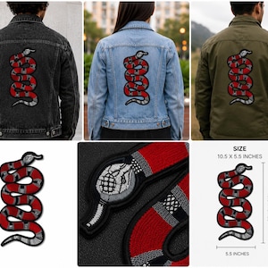 Red Snake Large Back Patch
