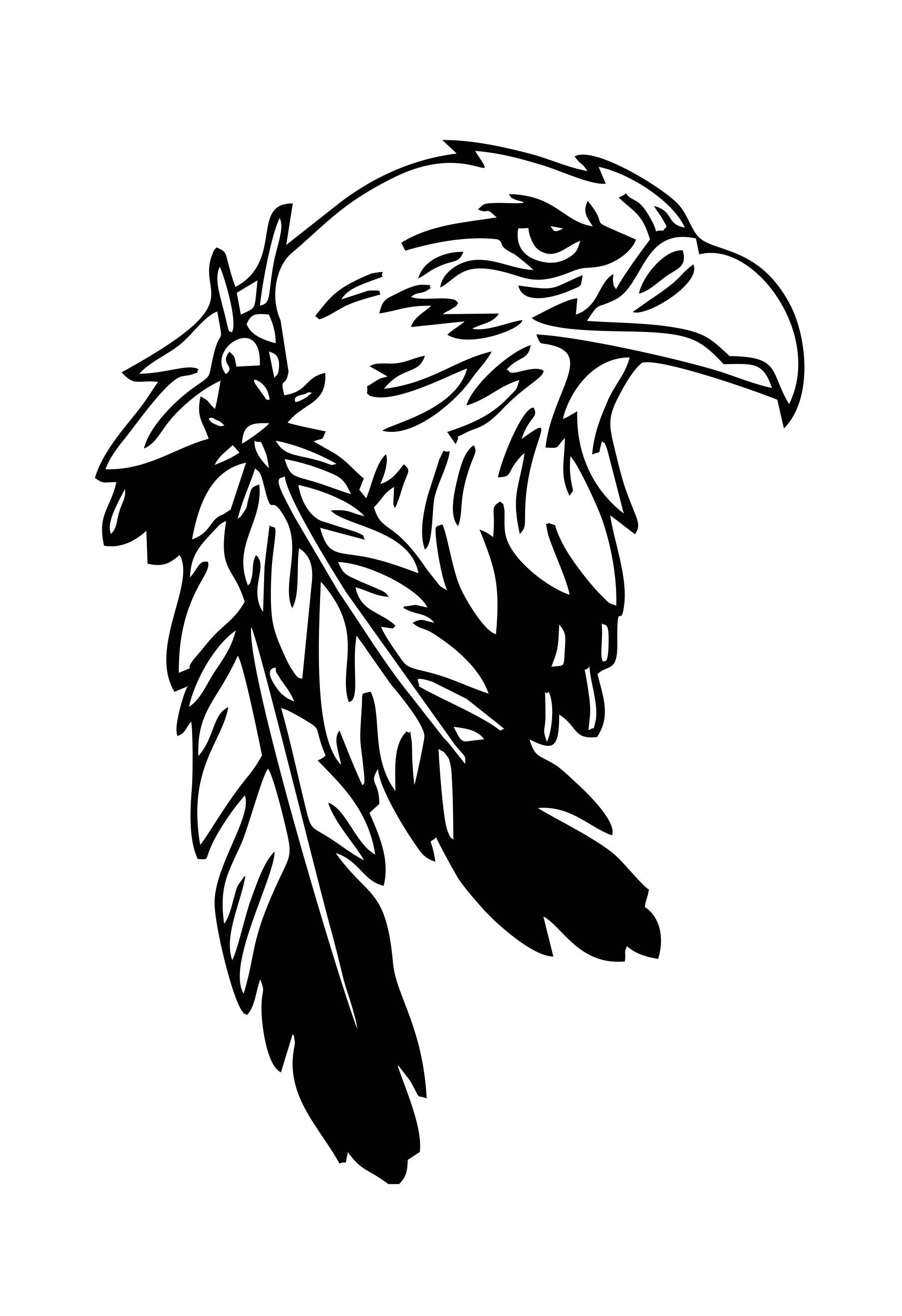 Eagle With Feather Vinyl Decal Etsy Canada