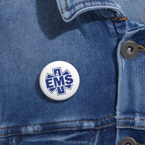 Star of Life, EMT, EMS, Paramedic Pinback Button, Magnet, Pocket Mirror, Printed  Button Badge