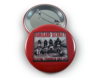 Home Land Security Pinback Button, Magnete, Specchio tascabile, Badge pulsante stampato