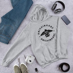 Anishinaabe Unisex Hoodie, Anishinaabe Thunderbird Hoodie, Native