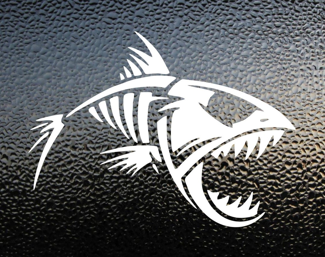 Skeleton Fish Bones Vinyl Decal - Etsy