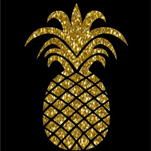 Pineapple Decal, Holographic Glitter Pineapple  Decal, DIY Pineapple,  Suitable for Trucks, Vans, Laptops, Drinking Glasses, Windows, Glass