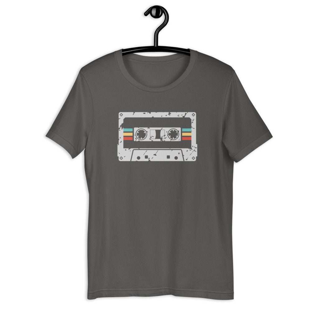 T-shirt Gildan Softstyle Mix Tape – Cotone 100% Premium – Stampa Cassetta Anni '80 '90 – Unisex, Girocollo, Maniche Corte