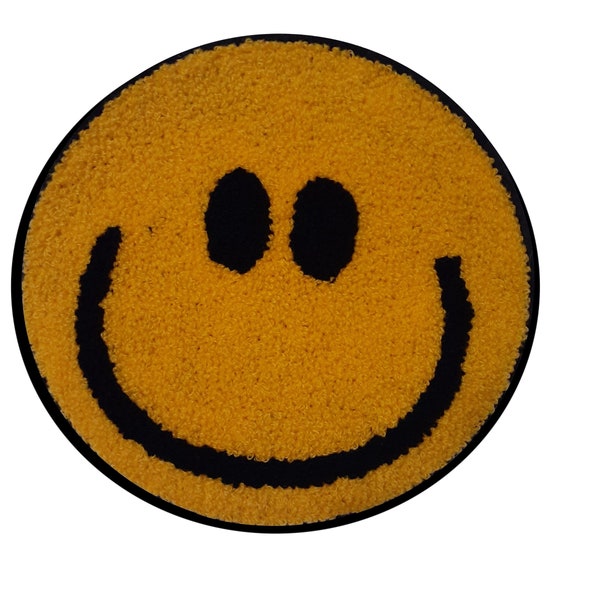 Large Happy Face Chenille Patch,Smiley Face Chenille Patch
