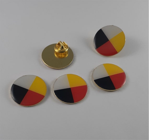 Medicine Wheel Lapel Pin Four Directions Lapel Pin Printed Etsy