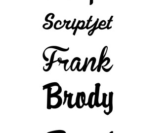 Custom Script Name Decals, Script Fancy Fonts, Personalized Decal, Window Decal, Car Decal, Vinyl Lettering, Car Decals, Custom Sticker