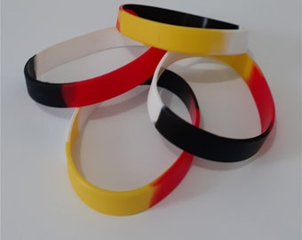 Four Directions Silicone Wristband,Debossed Color Filled Wristband