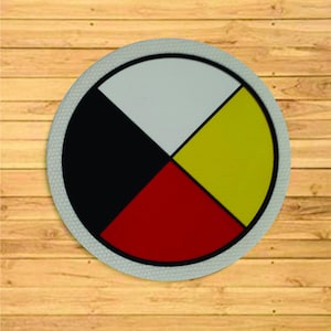 Four Directions Canvas Patch-Iron-On or Sew-On Appliqué Patch