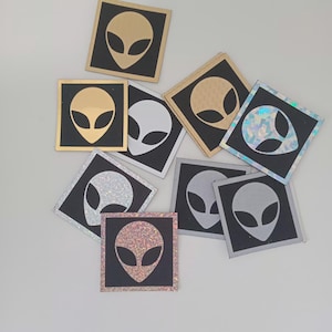 Buy 1 Get 1 Free! Alien Head Patch, Extra Terrestrial Holographic Iron-on Patch