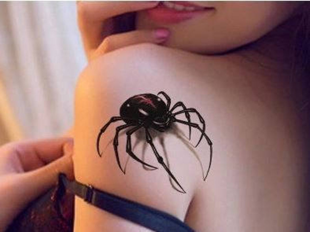 Spider Temporary Tattoo Black Widow Fake Tattoo 1 Sheet - Etsy Australia Spider Temporary Tattoo Black Widow Fake Tattoo 1 Sheet - Etsy Australia