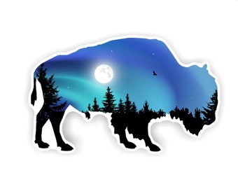 Buffalo Decal, Bison and Nature Sticker