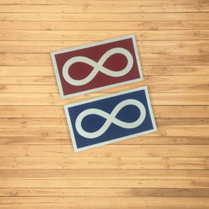 Métis Flag Patch, Infinity Symbol Iron On Patch