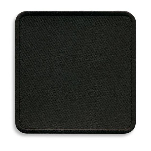Black 3" Inch Square Blank Patch With Embroidered Border