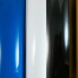 May include: A close-up of ten different colored vinyl rolls. The colors are silver, red, blue, white, black, yellow, gold, green, brown, and orange.